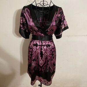 Purple & black kimono inspired dress/ Halloween costume